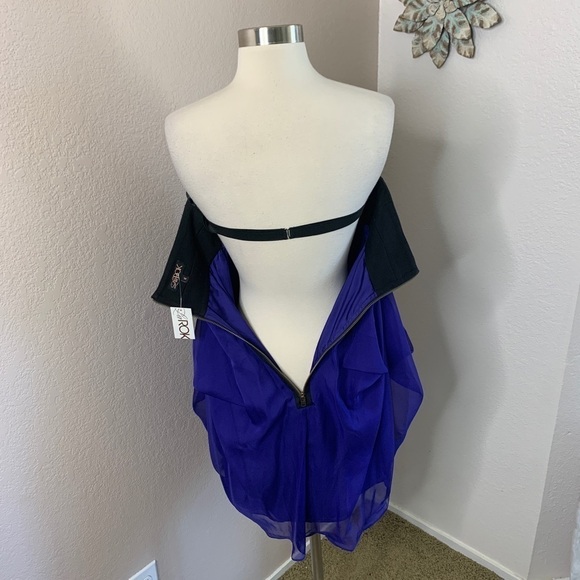 La Rok New With Tags Strapless Chiffon Dress Size Medium - Picture 9 of 15